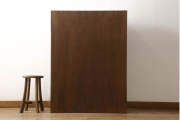 ラフジュ工房オリジナル　古建具リメイク　レトロスタイルの空間づくりに活躍するパタパタ扉の収納棚(戸棚、キャビネット、下駄箱、靴箱)(R-061284)