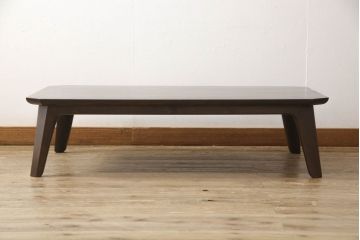 中古　松本民芸家具　斜めになった脚のデザインが印象的な67型座卓I(ローテーブル、センターテーブル)(R-061289)