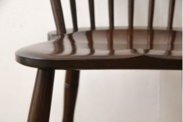 中古　美品　松本民芸家具　シックな佇まいが魅力的な#72型・リーチチェア(ダイニングチェア、ウィンザーチェア、板座チェア、椅子、ウインザーチェア)(R-061293)