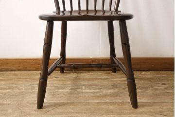 中古　美品　松本民芸家具　シックな佇まいが魅力的な#72型・リーチチェア(ダイニングチェア、ウィンザーチェア、板座チェア、椅子、ウインザーチェア)(R-061293)