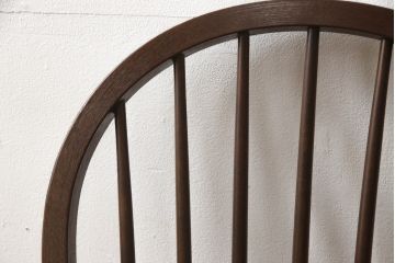 中古　松本民芸家具　美しいシルエットが目を引く、#85リーチ型アームチェア(ダイニングチェア、板座チェア、アームチェア、椅子)(R-061294)