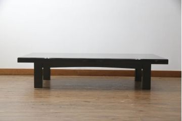 中古　美品　輪島塗り　繊細な沈金の意匠が美しい座卓(ローテーブル、センターテーブル)(定価約120万円)(R-061316)