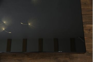 中古　美品　輪島塗り　繊細な沈金の意匠が美しい座卓(ローテーブル、センターテーブル)(定価約120万円)(R-061316)
