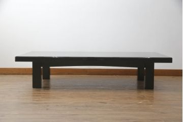中古　美品　輪島塗り　繊細な沈金の意匠が美しい座卓(ローテーブル、センターテーブル)(定価約120万円)(R-061316)