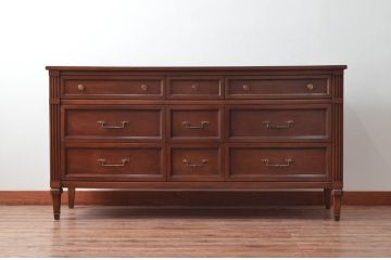 アメリカビンテージ　 White fine furniture　クラシカルな雰囲気が魅力的なチェスト(サイドボード、サイドチェスト、引き出し、ヴィンテージ)(R-061317)