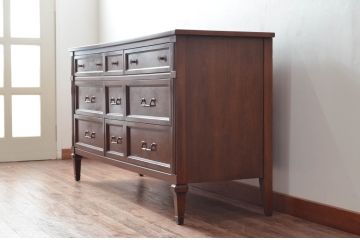 アメリカビンテージ　 White fine furniture　クラシカルな雰囲気が魅力的なチェスト(サイドボード、サイドチェスト、引き出し、ヴィンテージ)(R-061317)