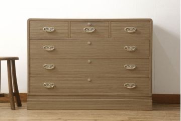 中古　上品な和の雰囲気漂う加茂桐箪笥(並厚、桐たんす、和タンス、衣装箪笥、収納箪笥、引き出し、チェスト)(定価約45万円)(R-061319)