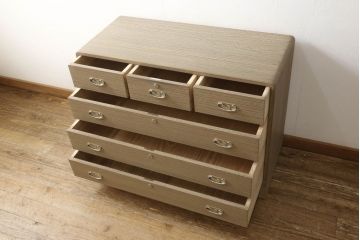 中古　上品な和の雰囲気漂う加茂桐箪笥(並厚、桐たんす、和タンス、衣装箪笥、収納箪笥、引き出し、チェスト)(定価約45万円)(R-061319)