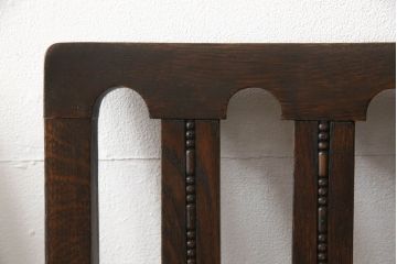イギリスアンティーク　オーク材　落ち着いた雰囲気が魅力のシンプルなダイニングチェア4脚セット(椅子、イス)(R-061335)