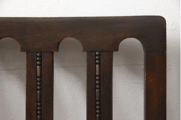 イギリスアンティーク　オーク材　落ち着いた雰囲気が魅力のシンプルなダイニングチェア4脚セット(椅子、イス)(R-061335)