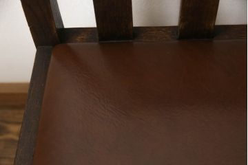 イギリスアンティーク　オーク材　落ち着いた雰囲気が魅力のシンプルなダイニングチェア4脚セット(椅子、イス)(R-061335)
