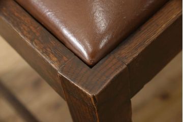 イギリスアンティーク　オーク材　落ち着いた雰囲気が魅力のシンプルなダイニングチェア4脚セット(椅子、イス)(R-061335)