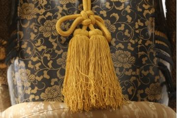 全長170cm　荘厳で迫力に満ちた等身鎧(兜、甲冑、鎧立て、箱付き、五月人形、子供の日、端午の節句、武者人形、家紋、丸に沢瀉)(R-061341)