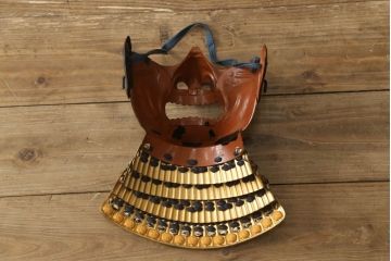 全長170cm　荘厳で迫力に満ちた等身鎧(兜、甲冑、鎧立て、箱付き、五月人形、子供の日、端午の節句、武者人形、家紋、丸に沢瀉)(R-061341)