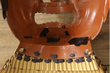 全長170cm　荘厳で迫力に満ちた等身鎧(兜、甲冑、鎧立て、箱付き、五月人形、子供の日、端午の節句、武者人形、家紋、丸に沢瀉)(R-061341)