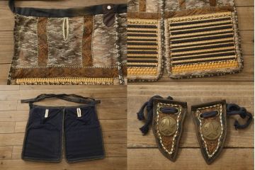 全長170cm　荘厳で迫力に満ちた等身鎧(兜、甲冑、鎧立て、箱付き、五月人形、子供の日、端午の節句、武者人形、家紋、丸に沢瀉)(R-061341)
