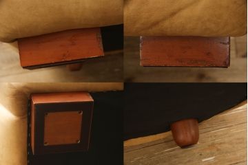 中古　CRASH GATE(クラッシュゲート)　tabu(タブー)　OPIUM SOFA(オピアムソファ)　可愛らしさとかっこよさのバランスが絶妙!おしゃれな2人掛けレザーソファ(本革ソファ、二人掛けソファ、2P、アームソファ)(R-061342)