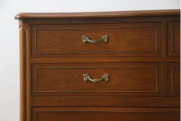 中古 美品　DREXEL HERITAGE(ドレクセルヘリテイジ)　Touraine(ツーレイン)　マホガニー材製の贅沢なアンティーク調チェスト(引き出し、サイドチェスト)(R-061346)