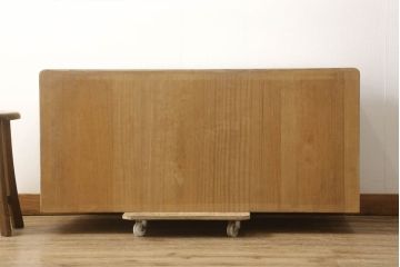 中古　脚(台輪)付きリメイク　伝統工芸士 坂内純一作　ゴールドの金具が温かみを感じさせる加茂総桐箪笥(胴厚、総桐たんす、着物箪笥、衣装箪笥、引き出し)(R-061351)