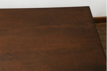 中古　美品　松本民芸家具　特注サイズ　和洋折衷の空間と相性の良いC型センターテーブル(定価約22円)(ローテーブル)(R-061362)