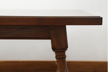 中古　美品　松本民芸家具　特注サイズ　和洋折衷の空間と相性の良いC型センターテーブル(定価約22円)(ローテーブル)(R-061362)