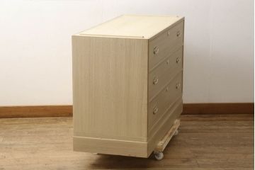 中古　天板リメイク　伝統工芸士・頓所芳男　品のある佇まいが魅力の加茂総桐箪笥(胴厚、総桐たんす、着物箪笥、衣装タンス、和タンス)(R-061369)