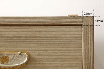 中古　天板リメイク　伝統工芸士・頓所芳男　品のある佇まいが魅力の加茂総桐箪笥(胴厚、総桐たんす、着物箪笥、衣装タンス、和タンス)(R-061369)