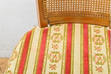 中古　DREXEL HERITAGE(ドレクセルヘリテイジ)　FRANCESCA(フランチェスカ)シリーズ　564-831　ラタンの背もたれが涼し気な印象を与えるダイニングチェア2脚セット(サイドチェア、椅子、イス)(定価2脚で約30万円)(R-061379)