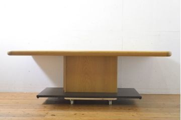 中古　特大　大きなサイズで快適な家族団欒の時間が叶うセンターテーブル(リビングテーブル、作業台)(R-061380)