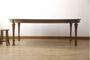 中古　DREXEL HERITAGE(ドレクセルヘリテイジ)　FRANCESCA(フランチェスカ)シリーズ　優美な佇まいのダイニングテーブル(エクステンションテーブル)(定価約65万円)(R-061384)