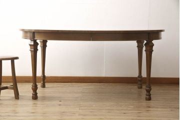 中古　DREXEL HERITAGE(ドレクセルヘリテイジ)　FRANCESCA(フランチェスカ)シリーズ　優美な佇まいのダイニングテーブル(エクステンションテーブル)(定価約65万円)(R-061384)