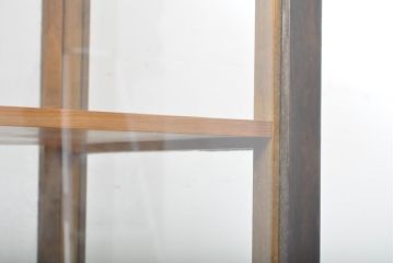 和製アンティーク　栗材　大きなガラスでディスプレイが見やすい!!レトロな雰囲気のガラスケース(ショーケース、陳列棚、飾り棚、店舗什器)(R-061390)