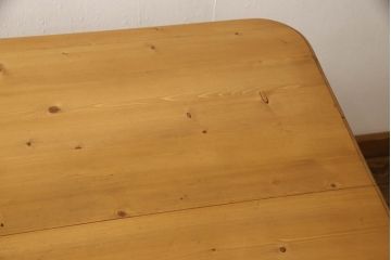 フランスビンテージ　希少!　天板パイン材・その他オーク材　フレキシブルに使える猫脚2Wayテーブルデスク(コンソールテーブル、作業台、ワークデスク、在宅用)(R-061391)