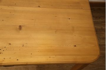 フランスビンテージ　希少!　天板パイン材・その他オーク材　フレキシブルに使える猫脚2Wayテーブルデスク(コンソールテーブル、作業台、ワークデスク、在宅用)(R-061391)