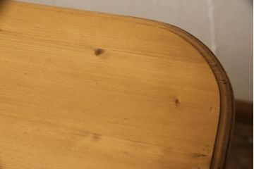 フランスビンテージ　希少!　天板パイン材・その他オーク材　フレキシブルに使える猫脚2Wayテーブルデスク(コンソールテーブル、作業台、ワークデスク、在宅用)(R-061391)