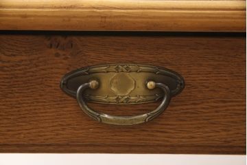 フランスビンテージ　希少!　天板パイン材・その他オーク材　フレキシブルに使える猫脚2Wayテーブルデスク(コンソールテーブル、作業台、ワークデスク、在宅用)(R-061391)