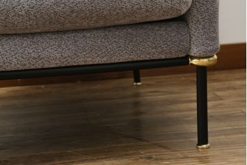 中古　イタリア　ミノッティ(Minotti)　フィルノワール(FIL NOIR)　洗練されたシルエットが美しいアームチェア(定価約70万円)(一人掛けソファ、1人掛け、イス)(R-061395)