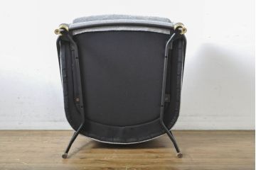 中古　イタリア　ミノッティ(Minotti)　フィルノワール(FIL NOIR)　洗練されたシルエットが美しいアームチェア(定価約70万円)(一人掛けソファ、1人掛け、イス)(R-061396)