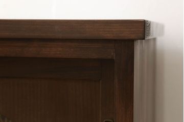 ラフジュ工房オリジナル　古建具リメイク　レーザー組子入り　品のある佇まいが魅力的なテレビ台(ローボード、リビングボード、テレビボード、戸棚、収納棚)(R-061410)