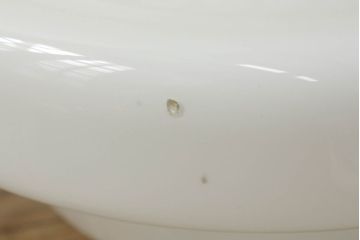 和製アンティーク　大振りサイズ　昭和レトロなデザインのガラスシェード照明(吊り下げ照明、天井照明、ペンダントライト)(R-061412)