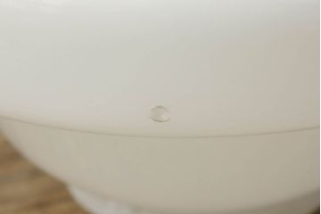 和製アンティーク　大振りサイズ　昭和レトロなデザインのガラスシェード照明(吊り下げ照明、天井照明、ペンダントライト)(R-061412)