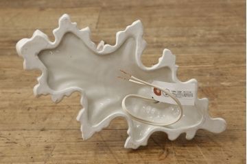 中古　美品　イタリア　カポディモンテ　ロココ　花瓶のようなガラスシェードが可愛らしい磁器製ウォールランプ(ウォールライト、壁掛け照明、壁付け照明)(R-061415)