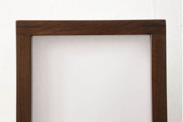 ヴィンテージ照明　絶版品　民芸灯具工房　総欅(ケヤキ)材　あんどんデザインのテーブルスタンド(九州民芸、デスクスタンド、スタンドライト、行灯、行燈、照明、ビンテージ)(R-061416)