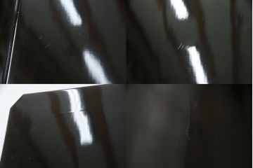 中古　美品　ラデン細工　孔雀の美しい翼が描かれた折り畳み衝立て(つい立て、パーテーション、折りたたみ)(R-061418)