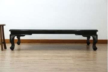 中古　韓国民芸家具　華やかな螺鈿(ラデン)細工が目を惹く座卓(ローテーブル、センターテーブル)(R-061419)