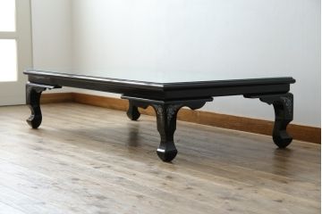 中古　韓国民芸家具　華やかな螺鈿(ラデン)細工が目を惹く座卓(ローテーブル、センターテーブル)(R-061419)