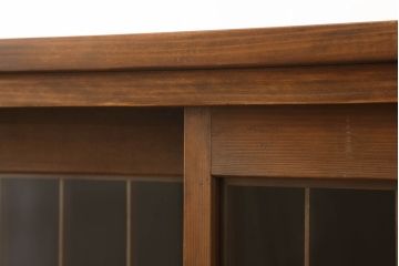 ラフジュ工房オリジナル　古建具リメイク　引き出し7杯付きの和モダンな収納棚(戸棚、キャビネット、飾り棚)(R-061420)