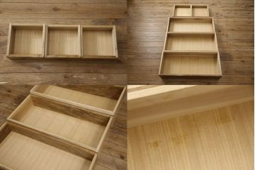中古　美品　軽井沢彫り　凝った彫刻が美しく和室にも洋室にも合うのが嬉しい収納付きライティングビューロー(簿記机、ワークデスク、在宅用、在宅ワーク用、引き出し、サイドチェスト)(R-061426)