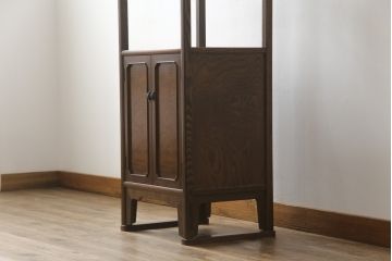 中古　タモ材　国産　職人手造り　工芸家具　アジアンテイストや和モダンのお部屋におすすめの朝鮮型飾り棚(収納棚、ディスプレイ棚)(R-061429)