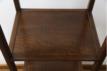 中古　タモ材　国産　職人手造り　工芸家具　アジアンテイストや和モダンのお部屋におすすめの朝鮮型飾り棚(収納棚、ディスプレイ棚)(R-061429)